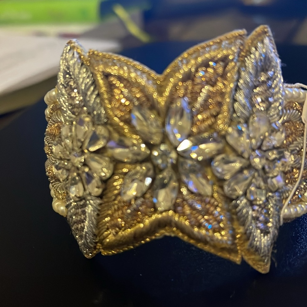 Formal/special occasion cuff bracelet -adjustable